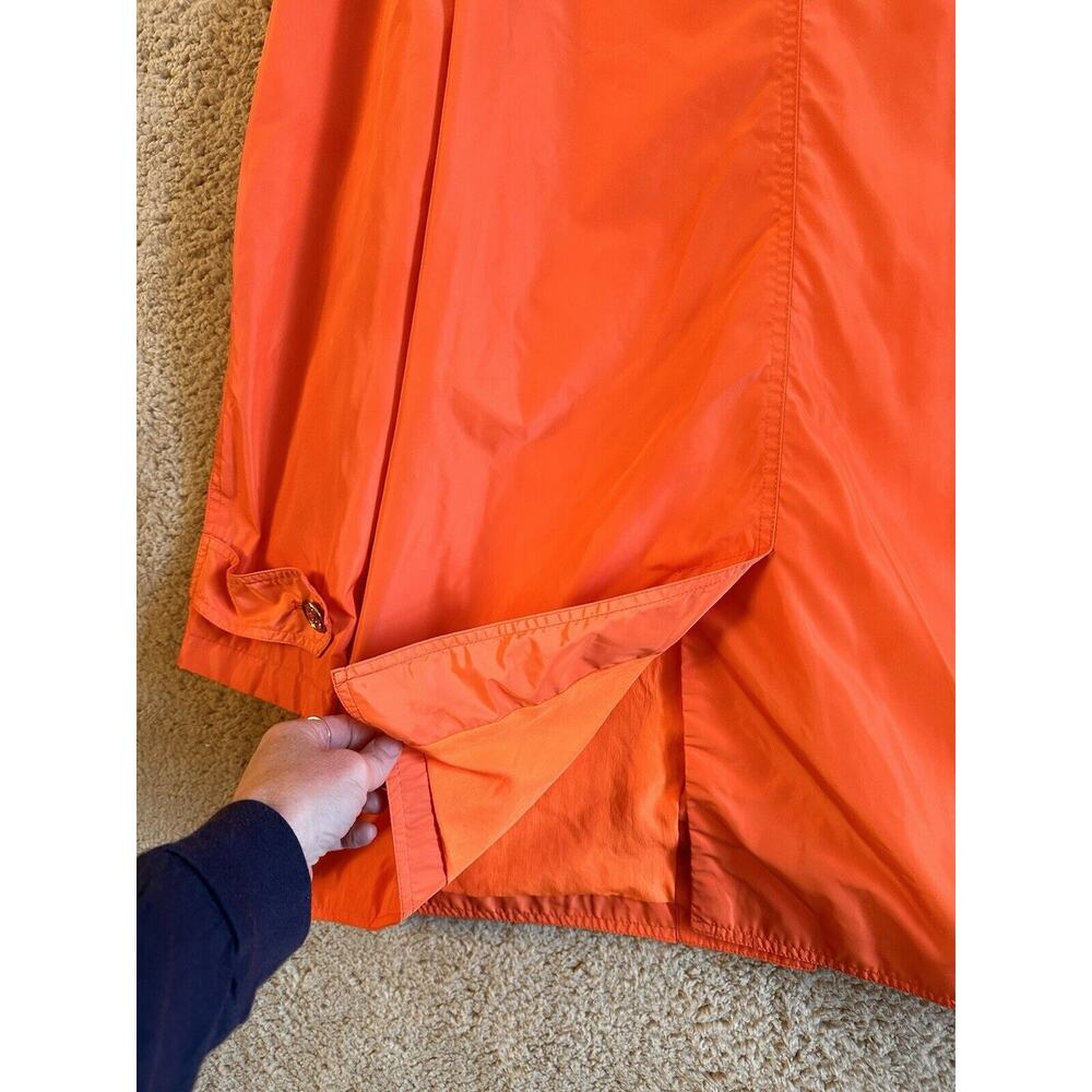 Lauren Ralph Lauren Fidajete Balmacaan Travel Trench Coat Womens Sz XL Orange - Picture 15 of 16